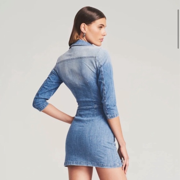 Retrofete Willa Light Wash Denim Dress - Picture 2 of 11